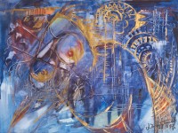 Der blaue Jazz. 1997. 74 x 55 cm