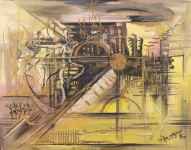 Der goldene Zaun. 1996. 82 x 65 cm