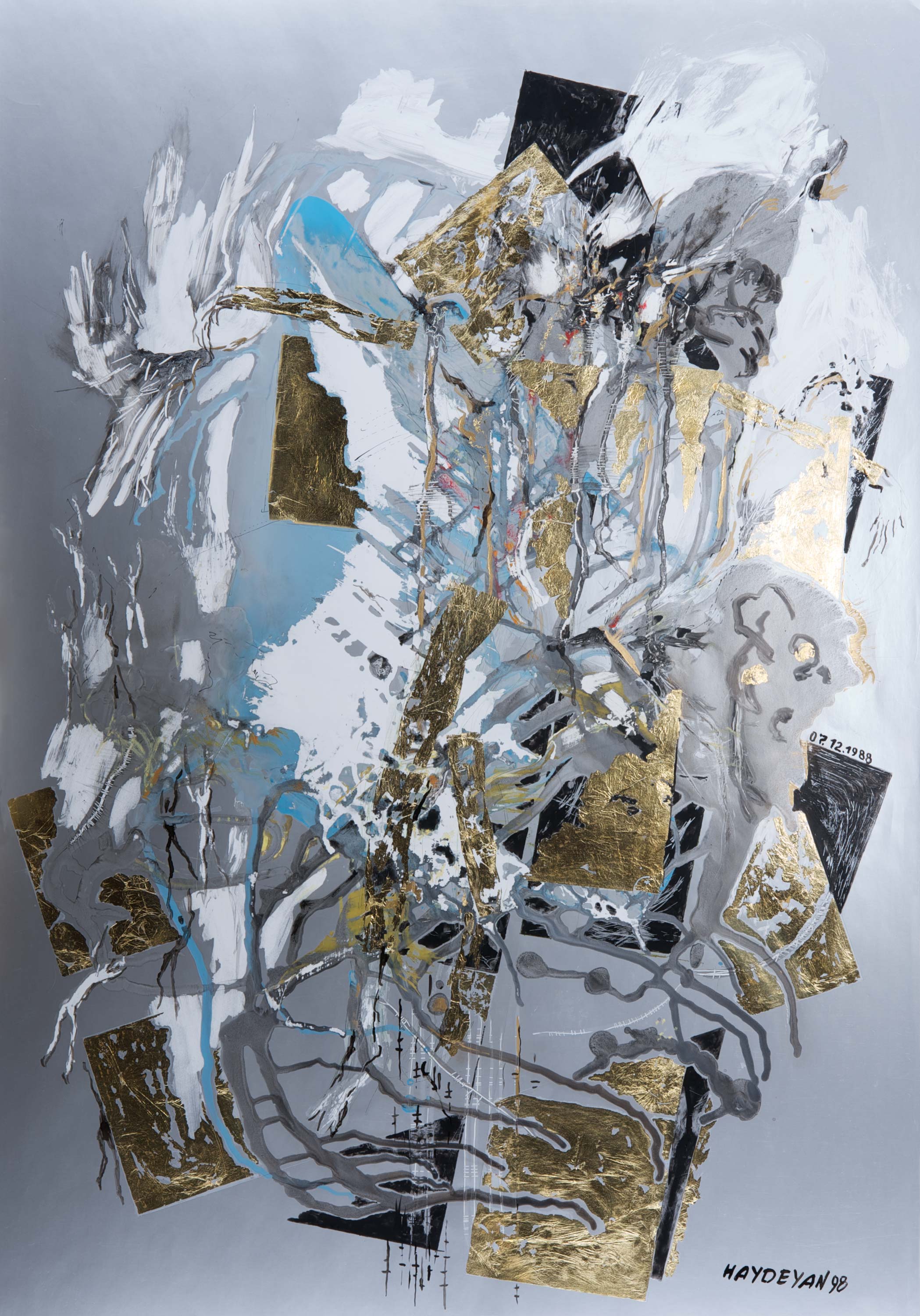 Erdbeben. 1998. 70 x 90 cm%