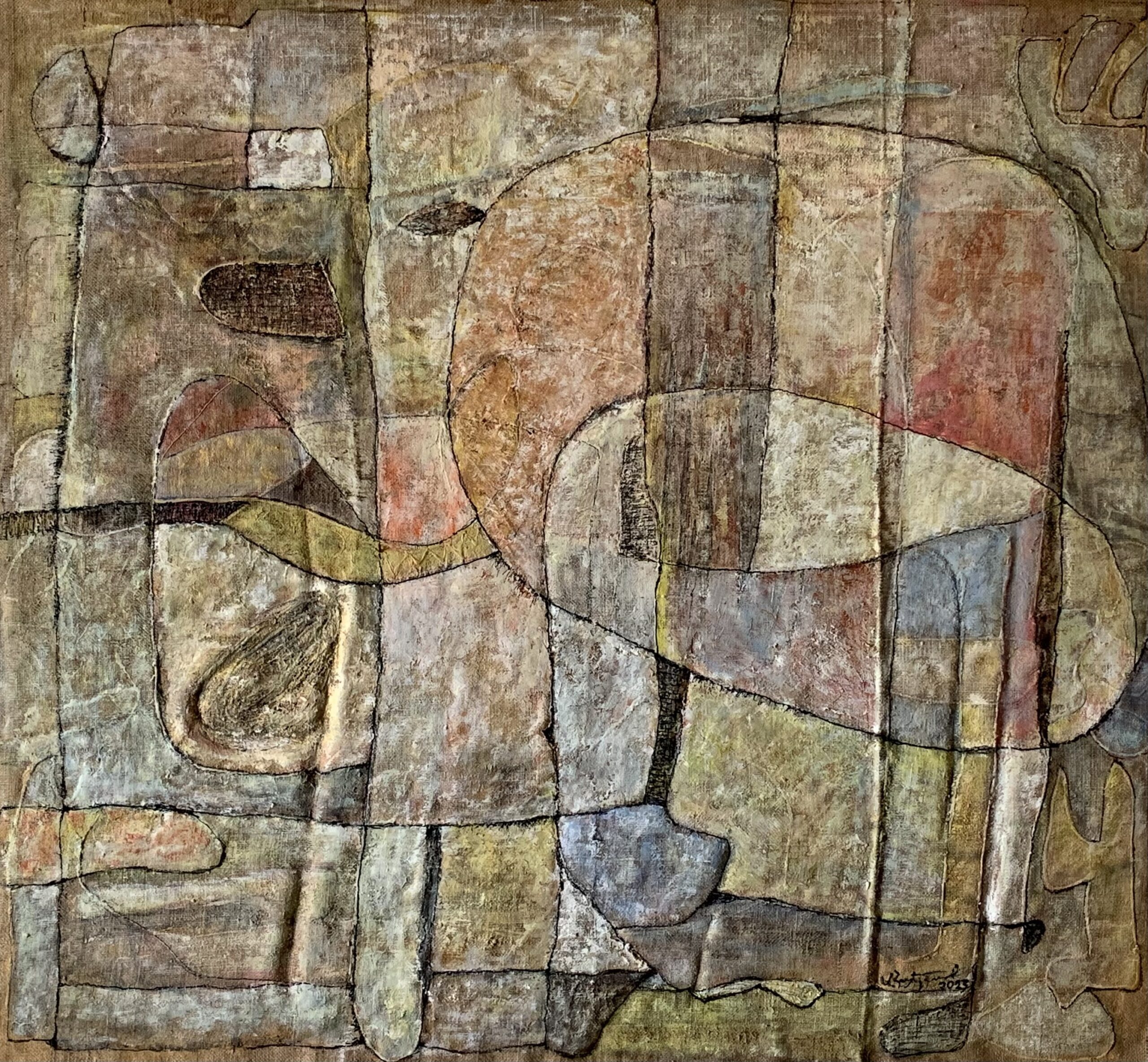 Die Königin und der Gärtner. 2023. 135 x 130cm.%