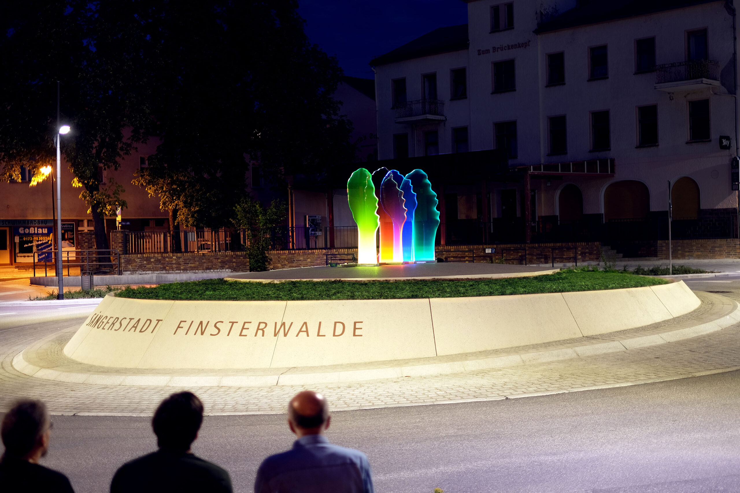 Die Sänger, Kreisverkehr Finsterwalde, 2020%